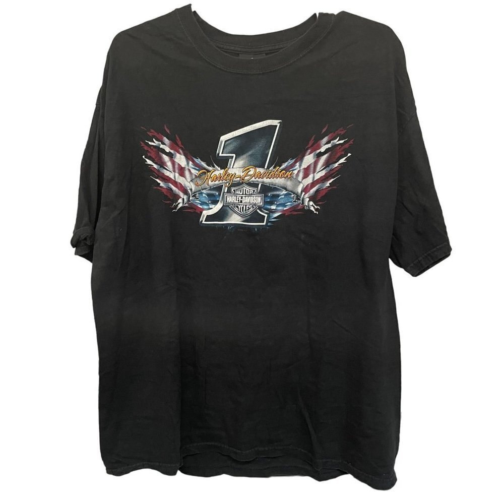 Harley Davidson T-Shirt Shawnee KS Black‎ Size XL